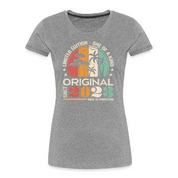 Legendary since 2023 Born Vintage Birthday - Women's Premium Organic T-Shirt - navy - Front - Mia (176cm)
