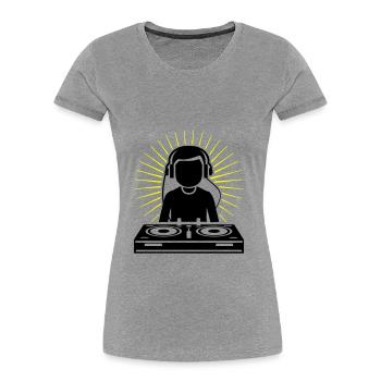 DJ Party Turntables - Women's Premium Organic T-Shirt - navy - Front - Mia (176cm)