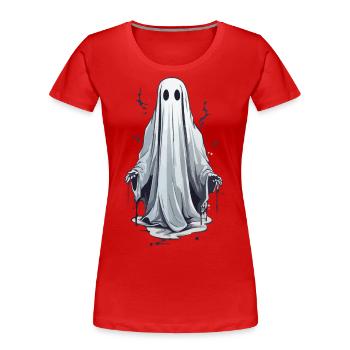 Fantôme d’Halloween Fantôme d’octobre effrayant - T-shirt bio Premium Femme - bleu marine - Devant - Mia (176cm)