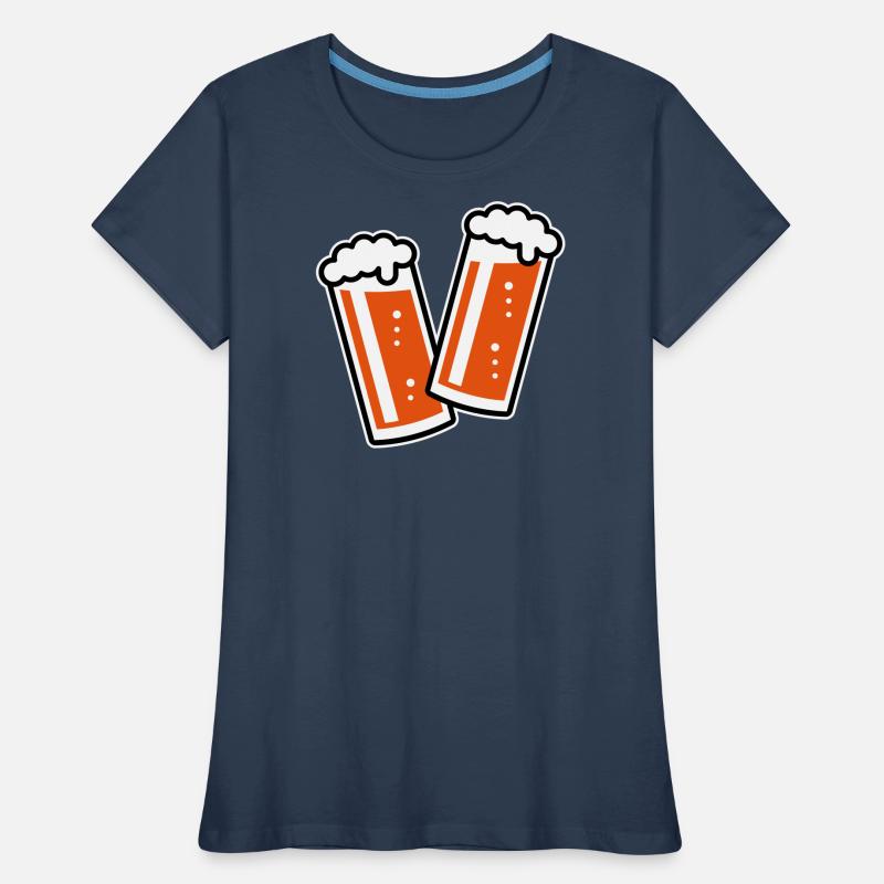 2 Altbiergläser Stoßen An (Bier / Altbier / 3C) Frauen Premium Bio T-Shirt