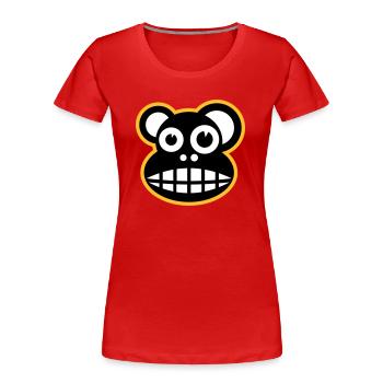 Lustiger Affe - Frauen Premium Bio T-Shirt - Navy - Vorne - Mia (176cm)