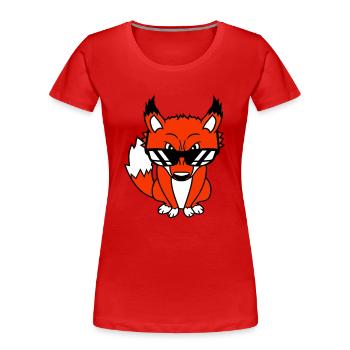 Renard Lunettes de soleil Cool Peeps High Evil Eye Fun - T-shirt bio Premium Femme - bleu marine - Devant - Mia (176cm)