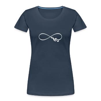 Music - Frauen Premium Bio T-Shirt - Navy - Vorne - Mia (176cm)