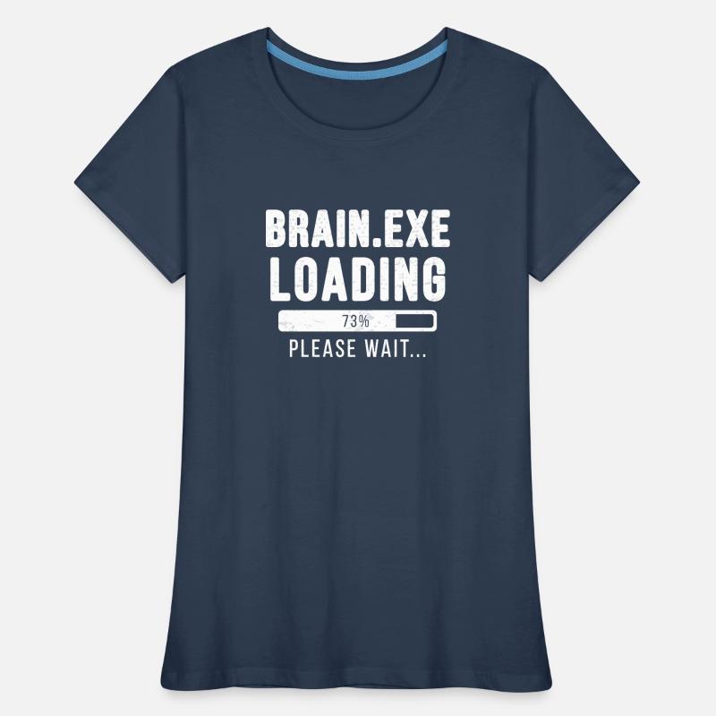 Brain exe loading ... please wait! | Brain exe Women's Premium Organic T-Shirt