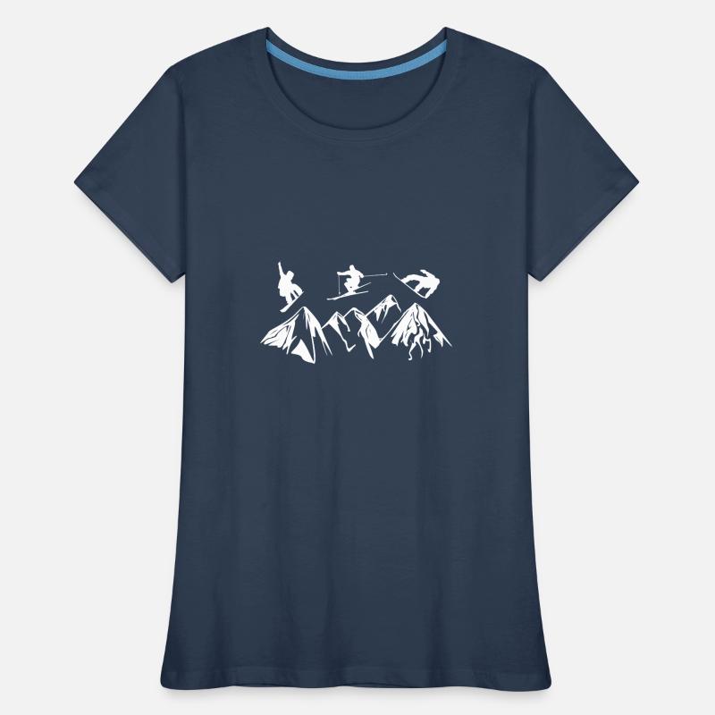Ski, ski, ski, remontées mécaniques, Skispri T-shirt bio Premium Femme