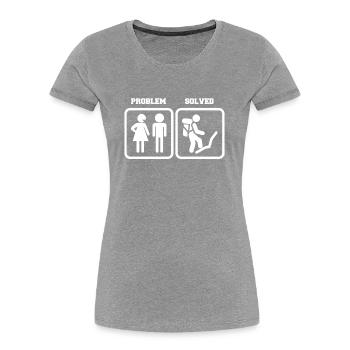 Escalade - Drôle - Alpinisme - Cadeau - T-shirt bio Premium Femme - bleu marine - Devant - Mia (176cm)