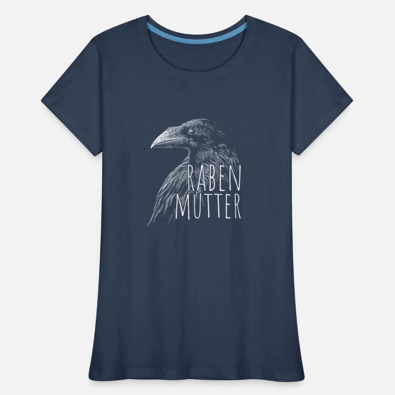 Rabenmutter Rabeneltern schwarzer Muttertag Krähe Frauen Premium Bio T-Shirt