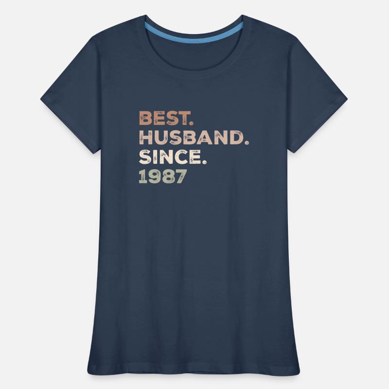 Bester Ehemann seit 1987 Jubiläumsgeschenk Frauen Premium Bio T-Shirt