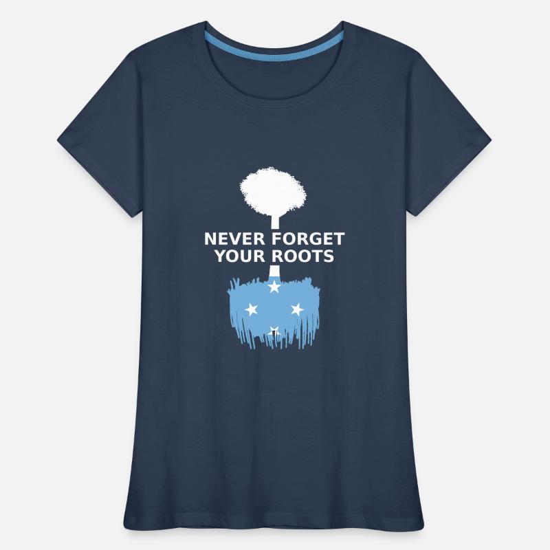 Micronesia Never Forget Your Micronesian Roots Women's Premium Organic T-Shirt