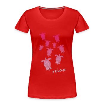 Schildkröte Turtle - Frauen Premium Bio T-Shirt - Navy - Vorne - Mia (176cm)