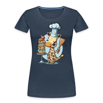 Tall Order Cooking - Women's Premium Organic T-Shirt - navy - Front - Mia (176cm)
