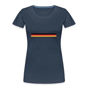 Deutschland - T-shirt bio Premium Femme - bleu marine - Devant - Mia (176cm)