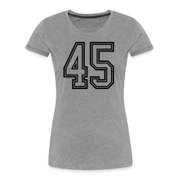 45 number symbol - Women's Premium Organic T-Shirt - navy - Front - Mia (176cm)