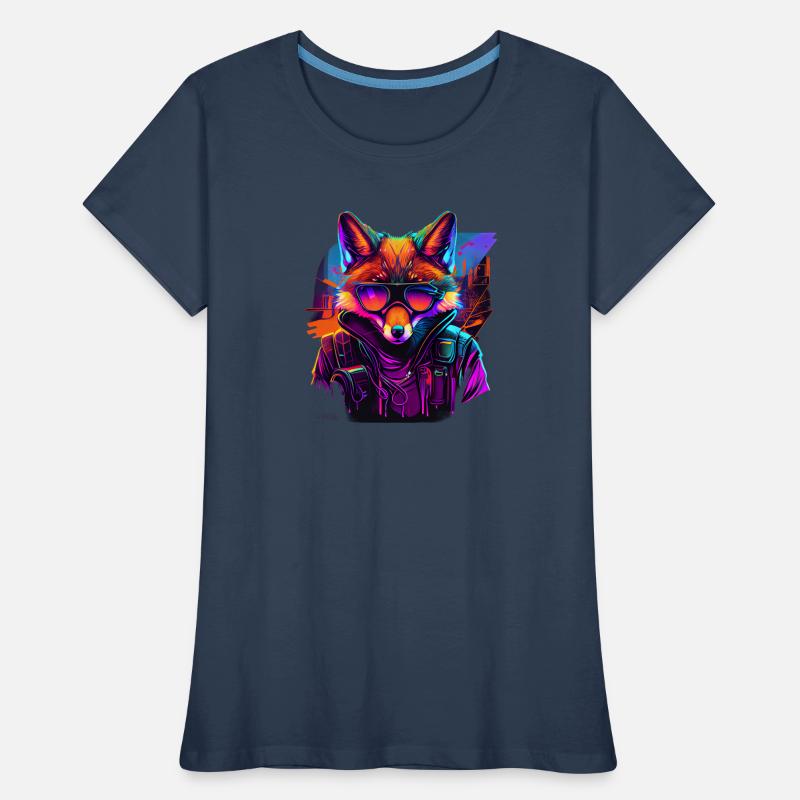 Creative Robber Fox Design Fox Lovers Women's Premium Organic T-Shirt