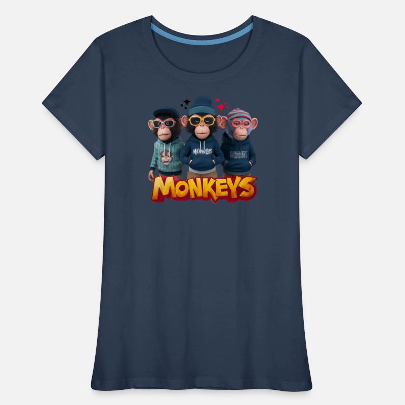 Monkeys 2 T-shirt bio Premium Femme