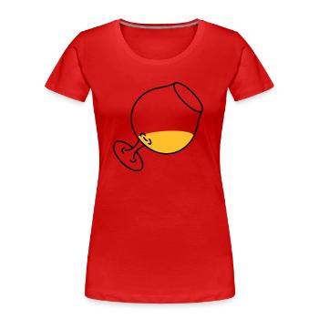 Cognacglas - Frauen Premium Bio T-Shirt - Navy - Vorne - Mia (176cm)