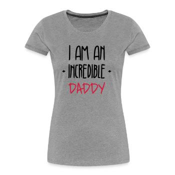 Papa Fête des Pères Naissance Bébé Anniversaire - T-shirt bio Premium Femme - bleu marine - Devant - Mia (176cm)