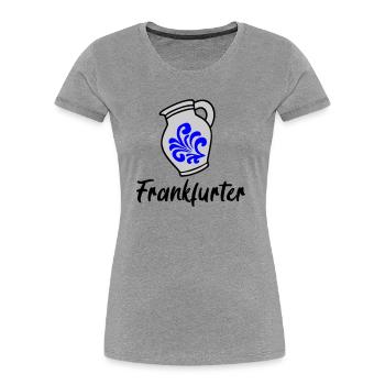 Hesse Bembel Apfelwein - Frauen Premium Bio T-Shirt - Navy - Vorne - Mia (176cm)