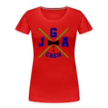jga crew - Frauen Premium Bio T-Shirt - Navy - Vorne - Mia (176cm)