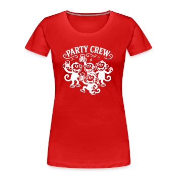Party Crew Monkey Beer - Women's Premium Organic T-Shirt -  - Front - Mia (176cm)