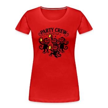 Party Crew Monkey Beer - Women's Premium Organic T-Shirt -  - Front - Mia (176cm)
