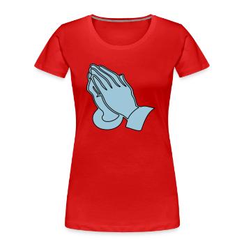 Christianity Collection - Women's Premium Organic T-Shirt - navy - Front - Mia (176cm)