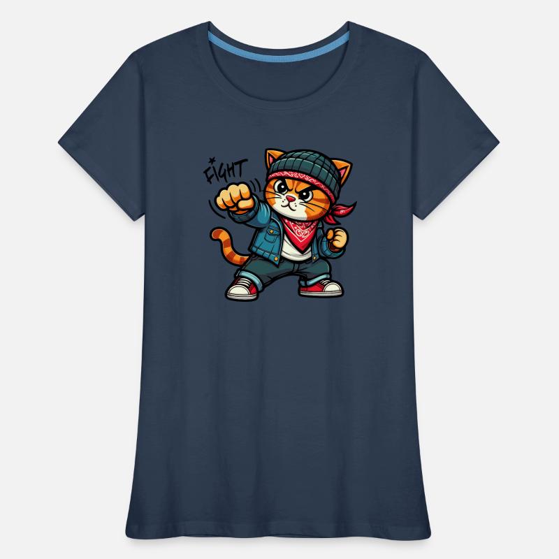 Chat forcé : Combat T-shirt bio Premium Femme