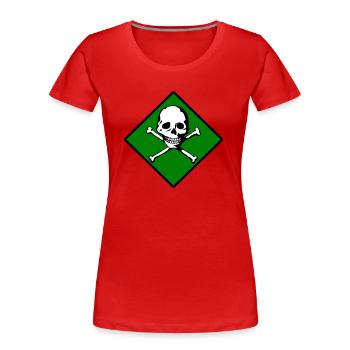 Crâne et os - T-shirt bio Premium Femme -  - Devant - Mia (176cm)