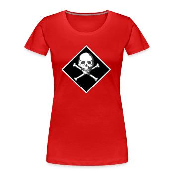 Schädel und Knochen - Frauen Premium Bio T-Shirt -  - Vorne - Mia (176cm)