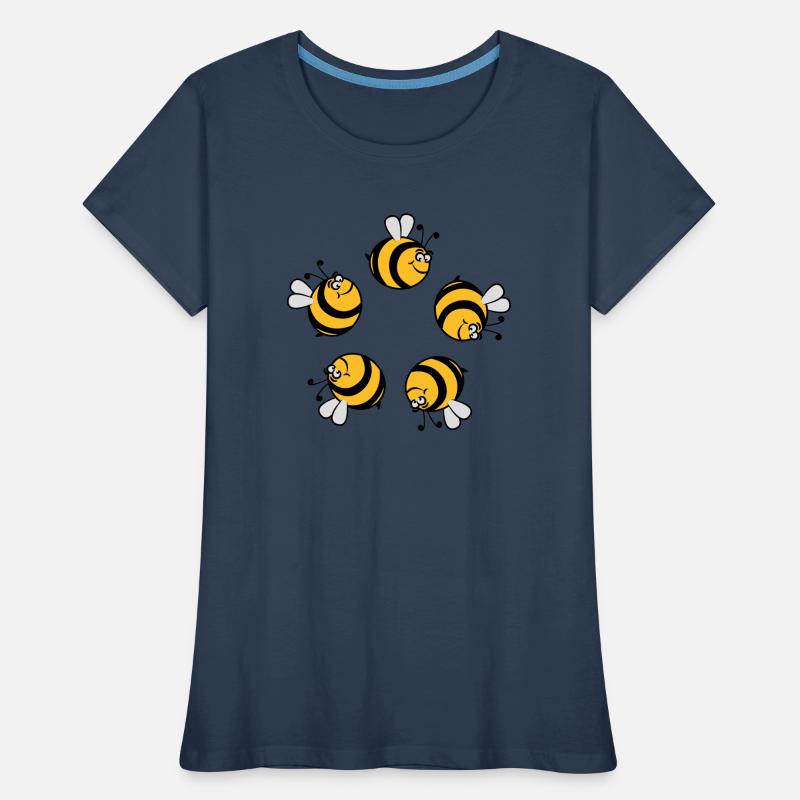 Bee funny thick circular ring Women's Premium Organic T-Shirt