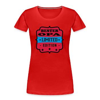 Bester opa limited edition - Women's Premium Organic T-Shirt - navy - Front - Mia (176cm)