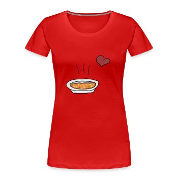 Essen Suppe - Frauen Premium Bio T-Shirt - Navy - Vorne - Mia (176cm)