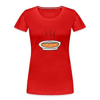 Suppe Essen - Frauen Premium Bio T-Shirt - Navy - Vorne - Mia (176cm)