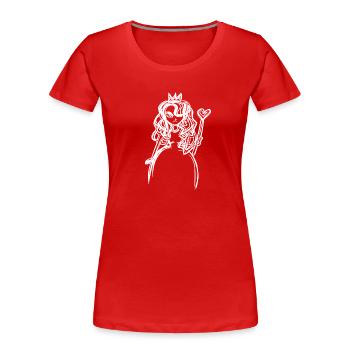 Princesse Reine - T-shirt bio Premium Femme - bleu marine - Devant - Mia (176cm)