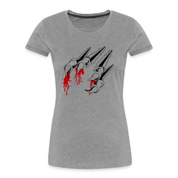 claws 01 - Women's Premium Organic T-Shirt - navy - Front - Mia (176cm)