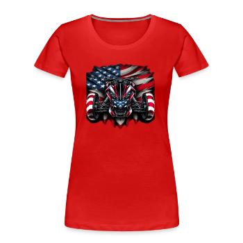 Motorrad,motorcycle,dirkbike motocross USA - Frauen Premium Bio T-Shirt -  - Vorne - Mia (176cm)