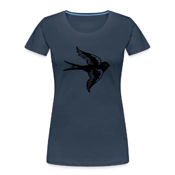 Sparrow - Women's Premium Organic T-Shirt - navy - Front - Mia (176cm)