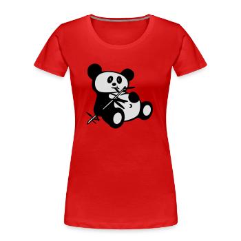 lazy panda - Women's Premium Organic T-Shirt - navy - Front - Mia (176cm)