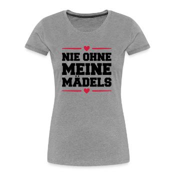 nie ohne meine maedels herz - Frauen Premium Bio T-Shirt - Navy - Vorne - Mia (176cm)