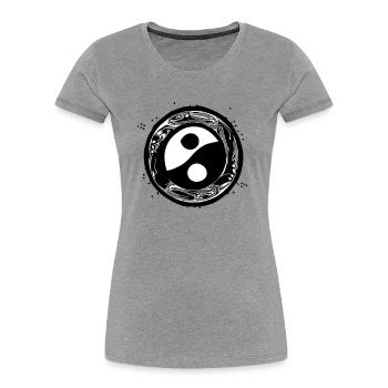 Yin Yang Sign Symbol Peace Happiness Vector 14 - Women's Premium Organic T-Shirt - navy - Front - Mia (176cm)
