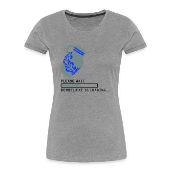 Bembel EXE Loading - Frauen Premium Bio T-Shirt - Navy - Vorne - Mia (176cm)