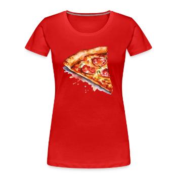 pizza - T-shirt bio Premium Femme - bleu marine - Devant - Mia (176cm)