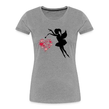 fee_love_001 - Frauen Premium Bio T-Shirt - Navy - Vorne - Mia (176cm)
