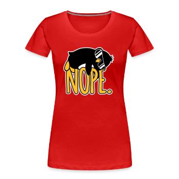 Nope. Penguin Quote Funny Lazy Sunglasses Cool - Women's Premium Organic T-Shirt - navy - Front - Mia (176cm)