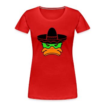 mexico duck 02 - Frauen Premium Bio T-Shirt - Navy - Vorne - Mia (176cm)