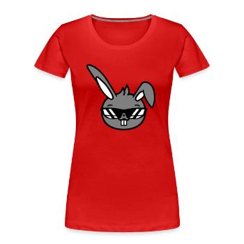 Hase Sonnenbrille Cool Hasenzähne Kaninchen Lustig - Frauen Premium Bio T-Shirt -  - Vorne - Mia (176cm)
