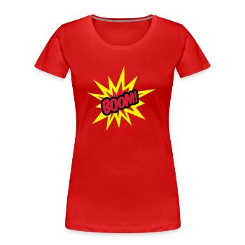 boom___f3 - T-shirt bio Premium Femme - bleu marine - Devant - Mia (176cm)