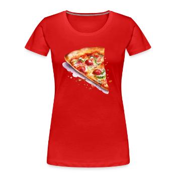 pizza - T-shirt bio Premium Femme - bleu marine - Devant - Mia (176cm)
