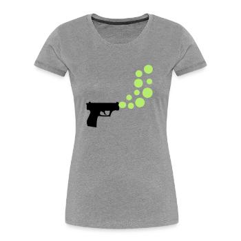 bubble gun - T-shirt bio Premium Femme - bleu marine - Devant - Mia (176cm)