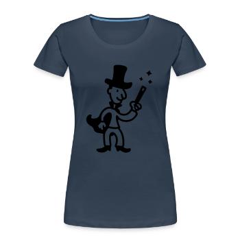 Magician - Line - Women's Premium Organic T-Shirt - navy - Front - Mia (176cm)